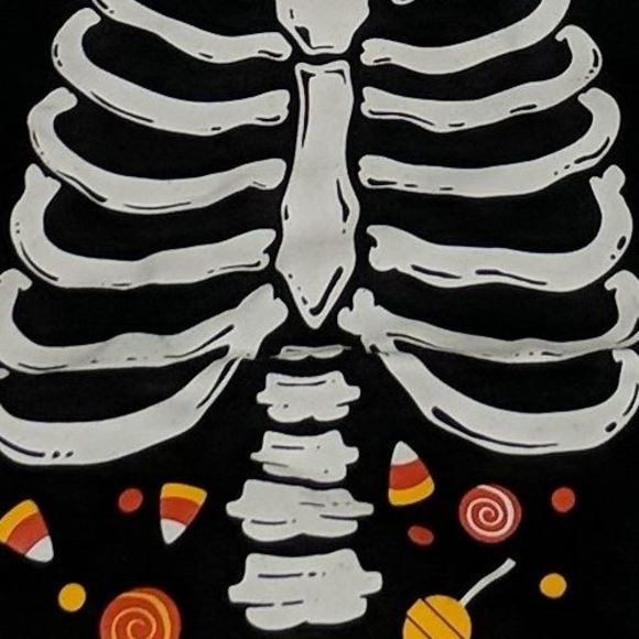 The Children's Place Baby's One-Piece Sz 3-6M Skeleton & Candy Print Black - Picture 3 of 4